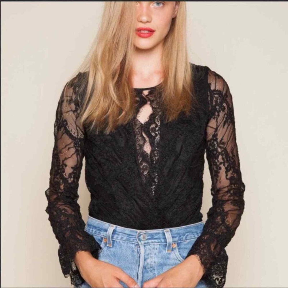 Stone cold fox black lace bodysuit 0